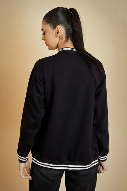 Black Varsity Jacket - W - O