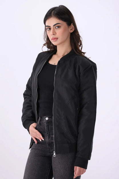 Black Bomber Jacket - W