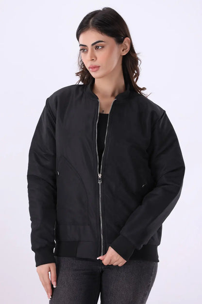 Black Bomber Jacket - W