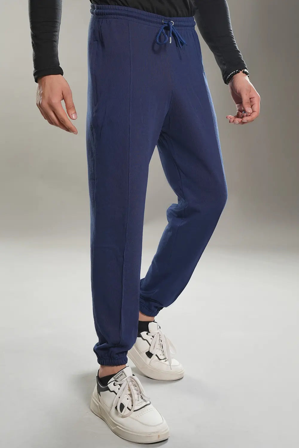 Blue Pleated Trousers