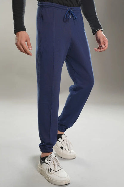 Blue Pleated Trousers