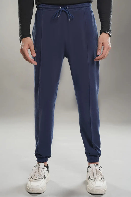 Blue Pleated Trousers