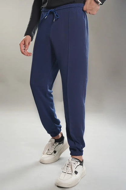 Blue Pleated Trousers