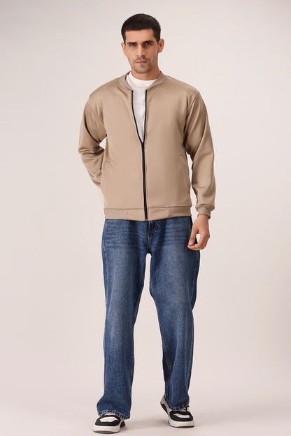 Beige Poly Fleece Jacket