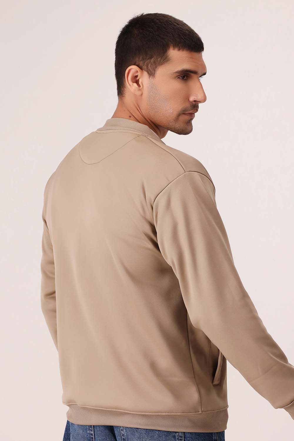 Beige Poly Fleece Jacket