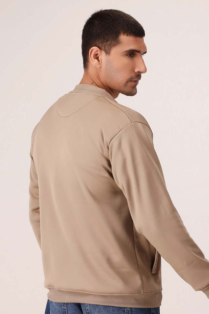 Beige Poly Fleece Jacket