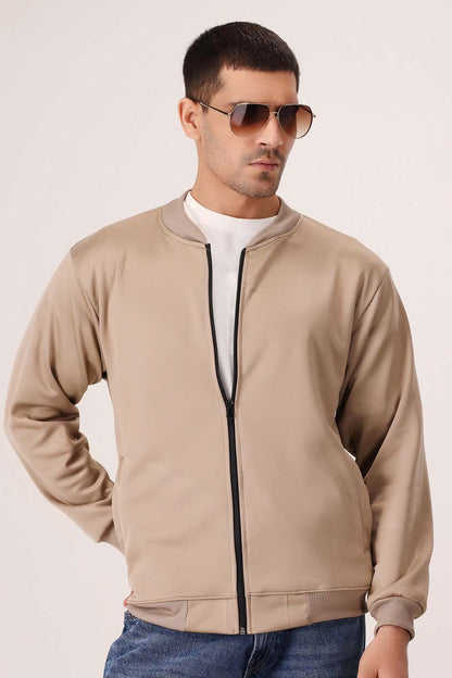 Beige Poly Fleece Jacket