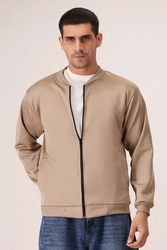 Beige Poly Fleece Jacket