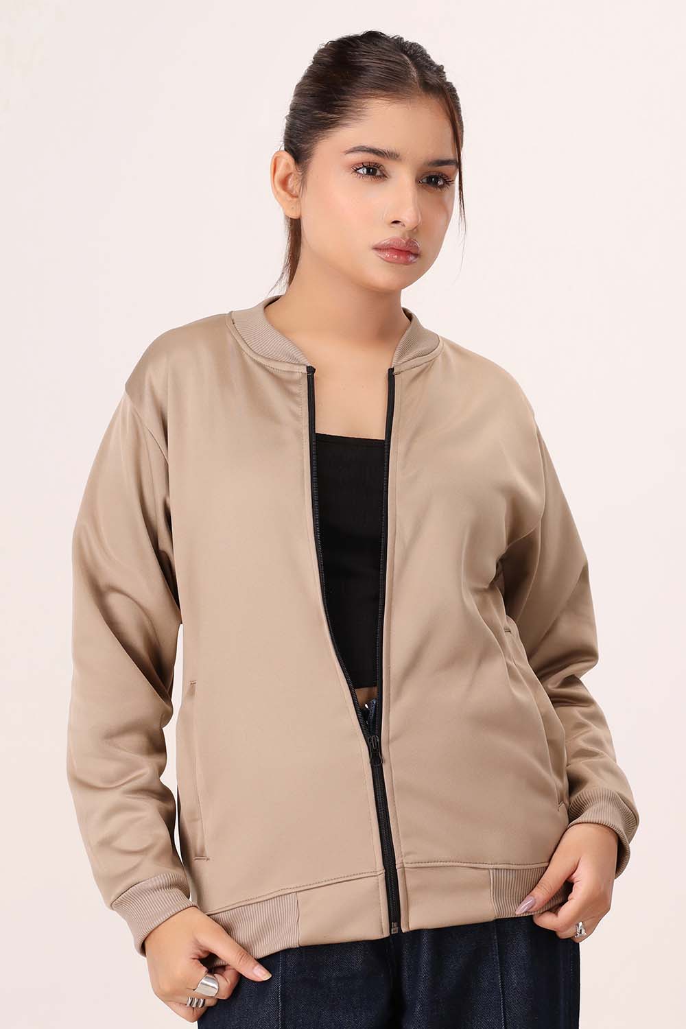 Beige Poly Fleece Jacket - W