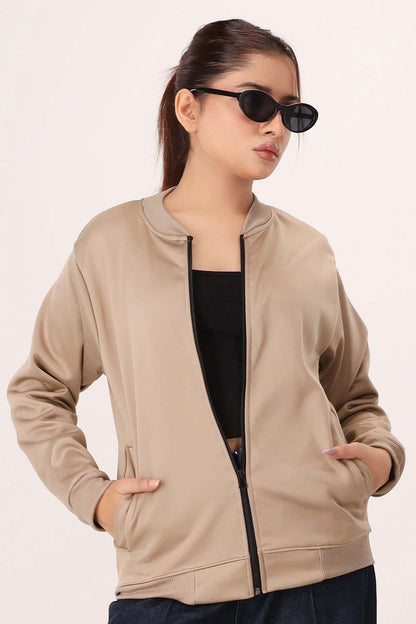 Beige Poly Fleece Jacket - W
