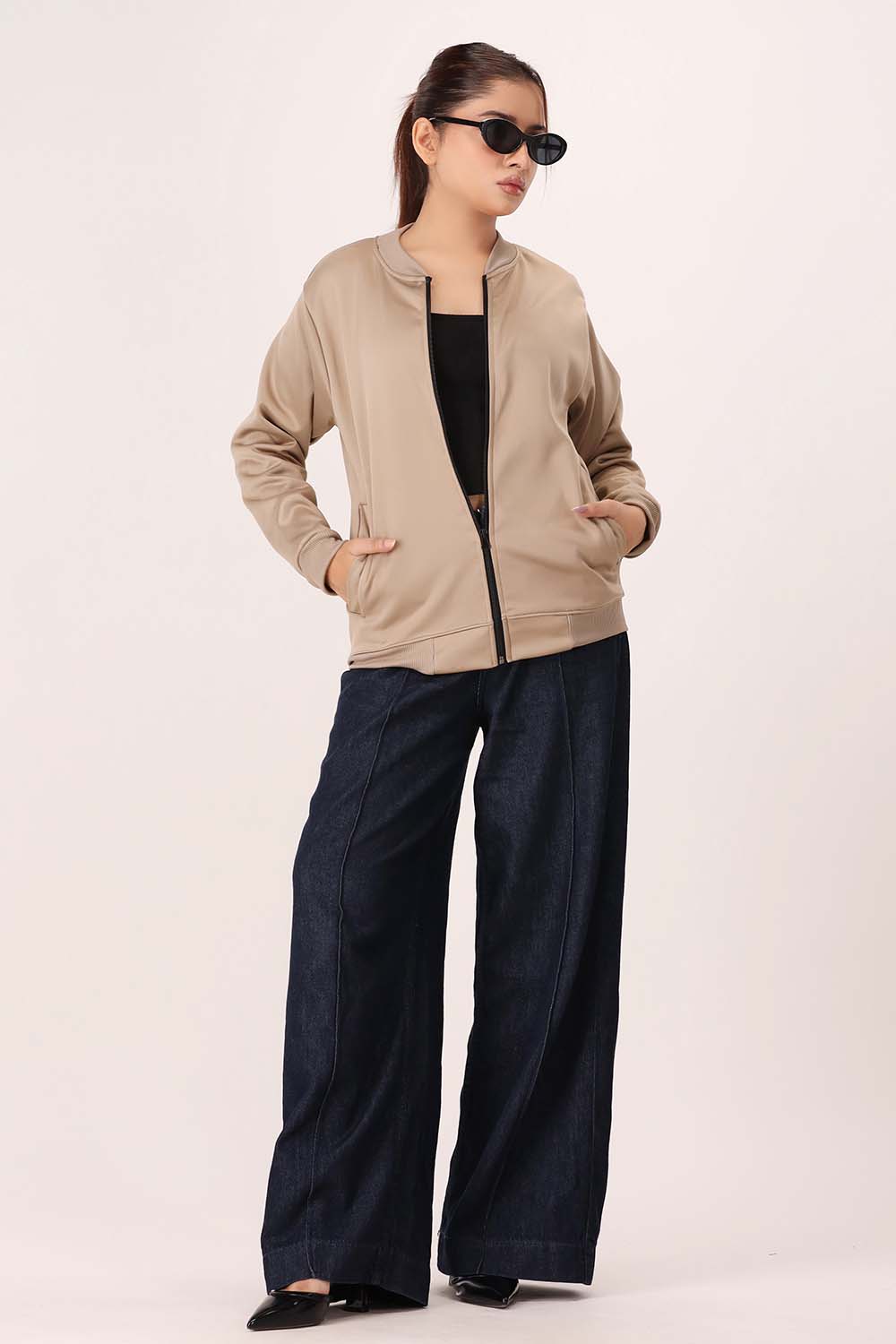 Beige Poly Fleece Jacket - W