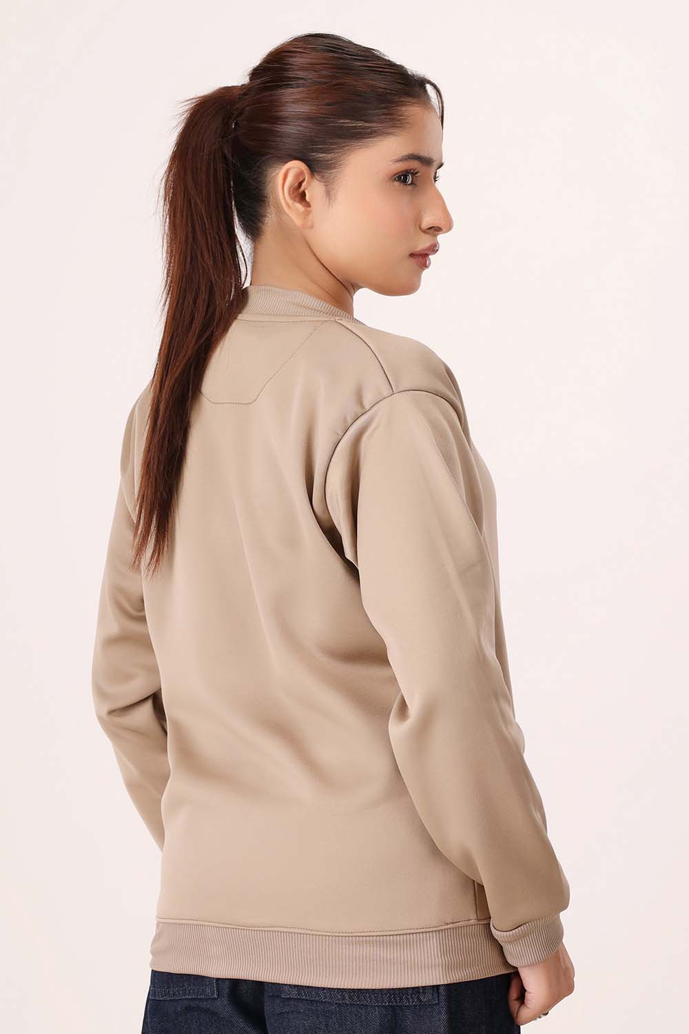 Beige Poly Fleece Jacket - W