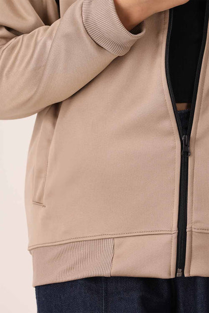 Beige Poly Fleece Jacket - W