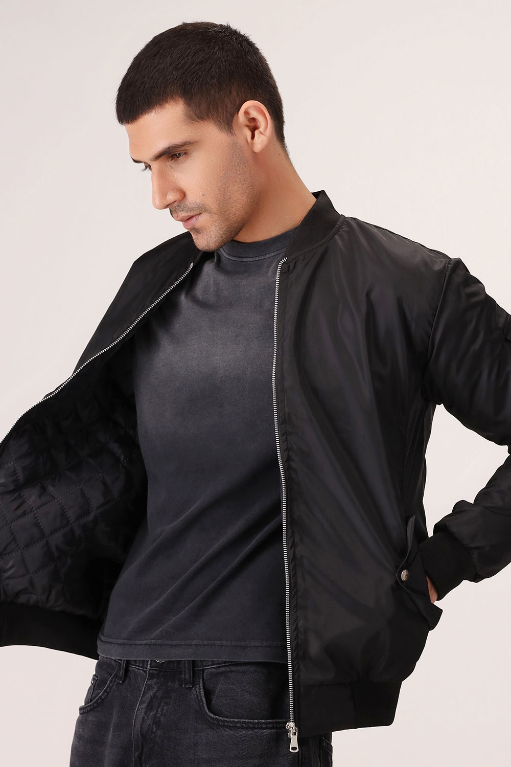 Black Bomber Jacket