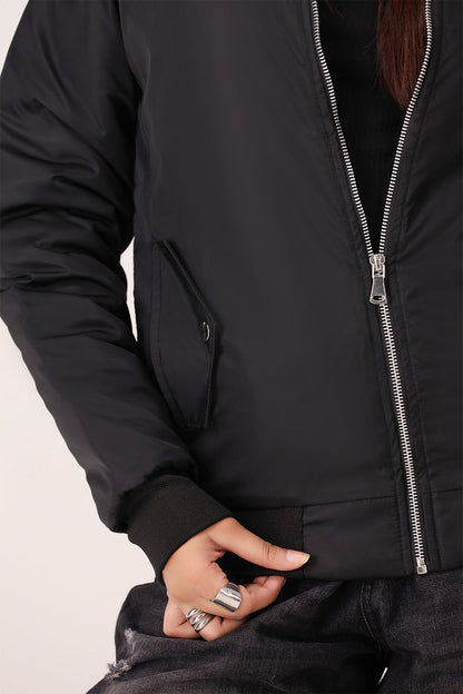 Black Bomber Jacket - W
