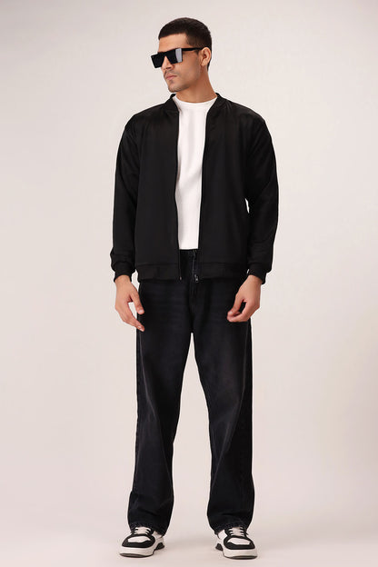 Black Poly Fleece Jacket