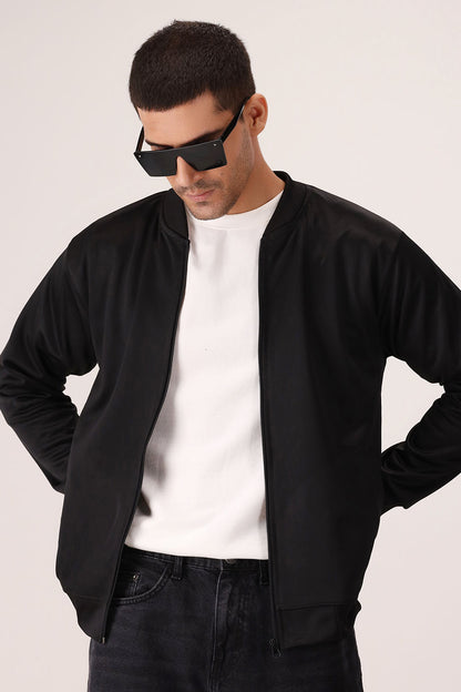 Black Poly Fleece Jacket