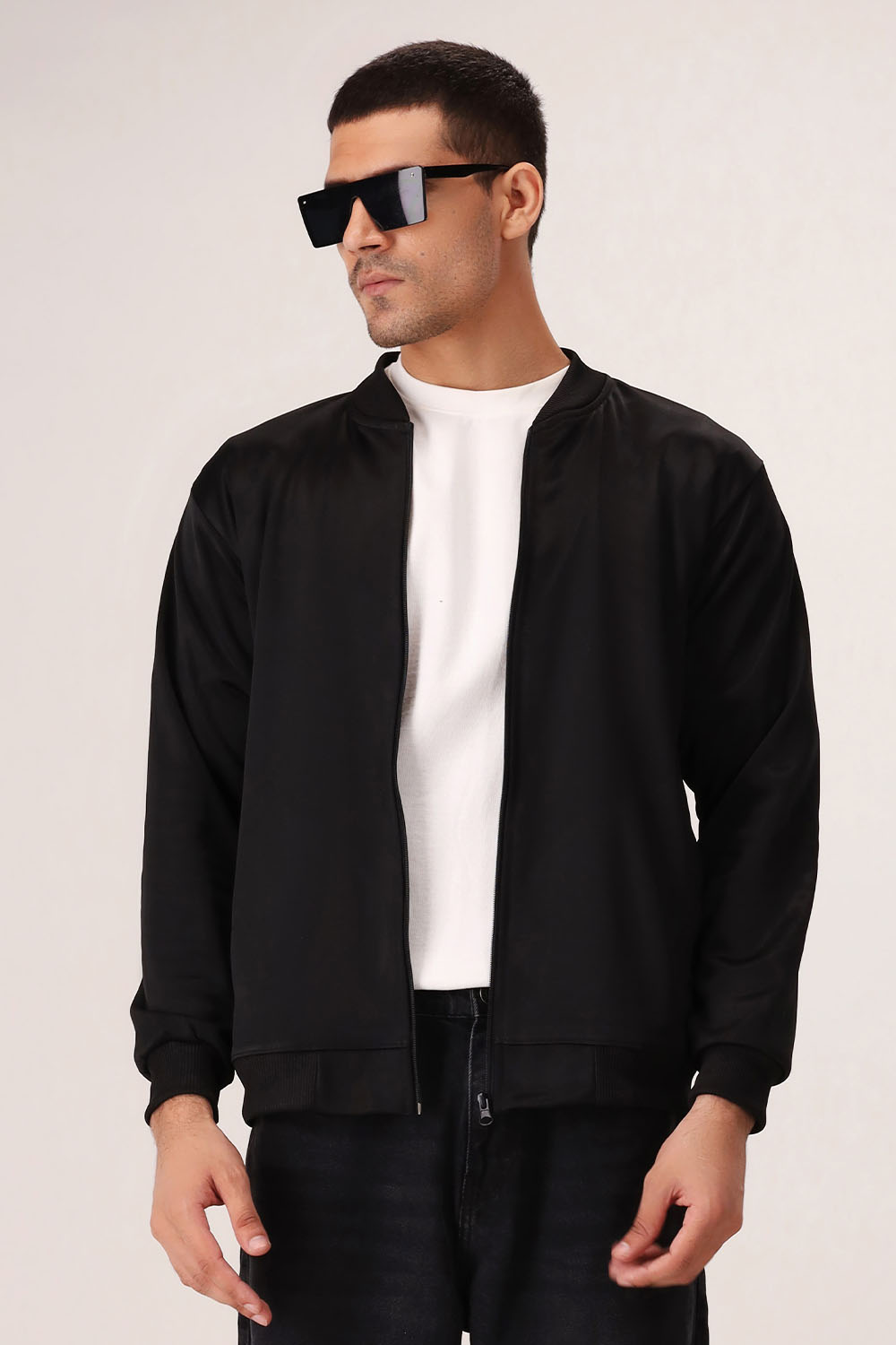 Black Poly Fleece Jacket