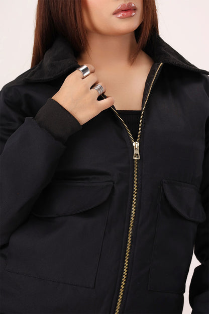 Black Twill Jacket - W