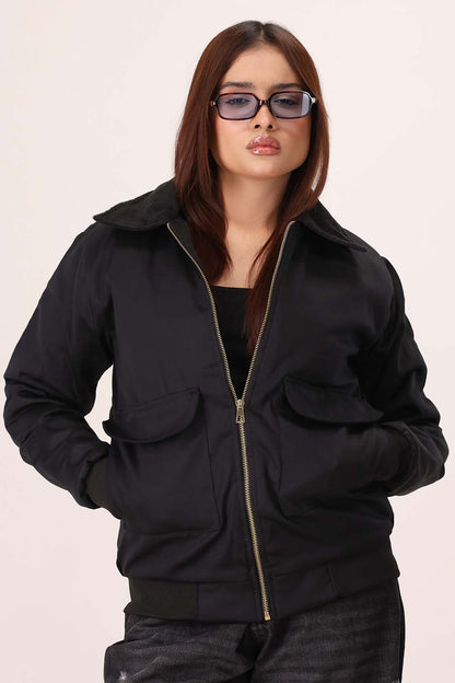Black Twill Jacket - W