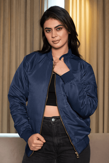 Blue Bomber Jacket - O - W