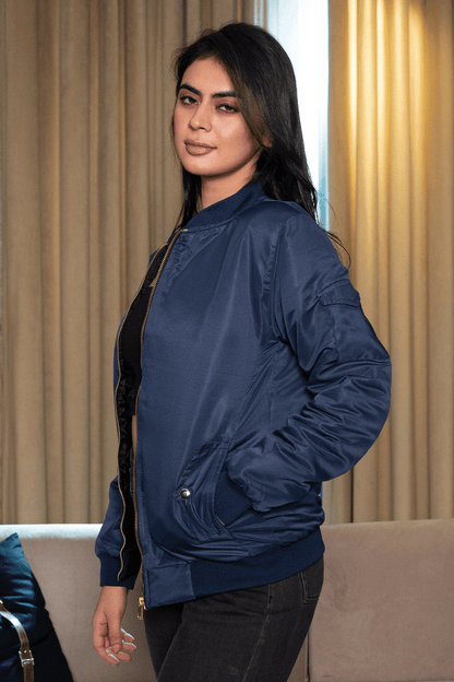 Blue Bomber Jacket - O - W