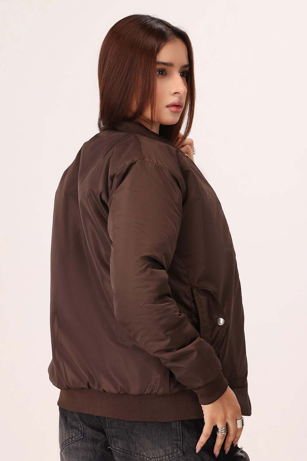 Brown Bomber Jacket - W