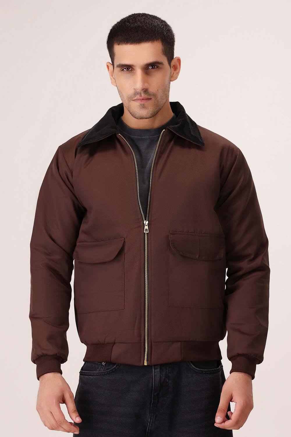 Brown Twill Jacket