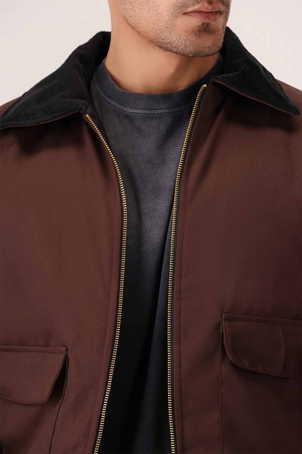 Brown Twill Jacket