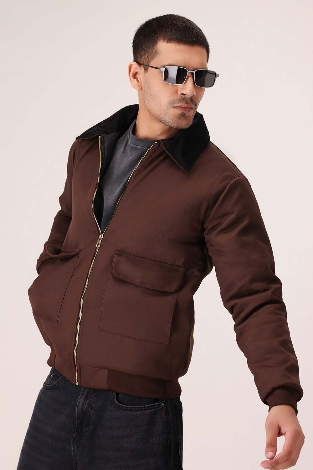 Brown Twill Jacket