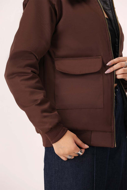 Brown Twill Jacket - W