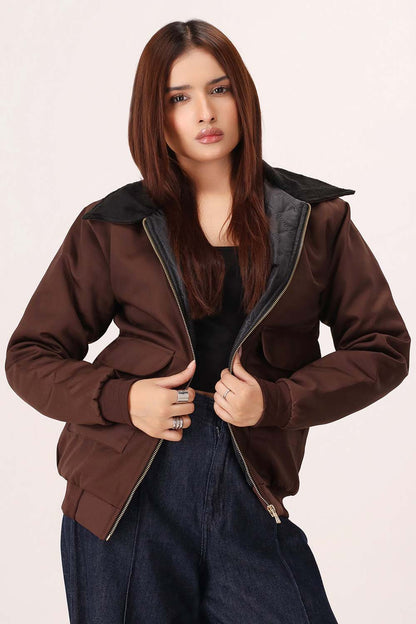 Brown Twill Jacket - W