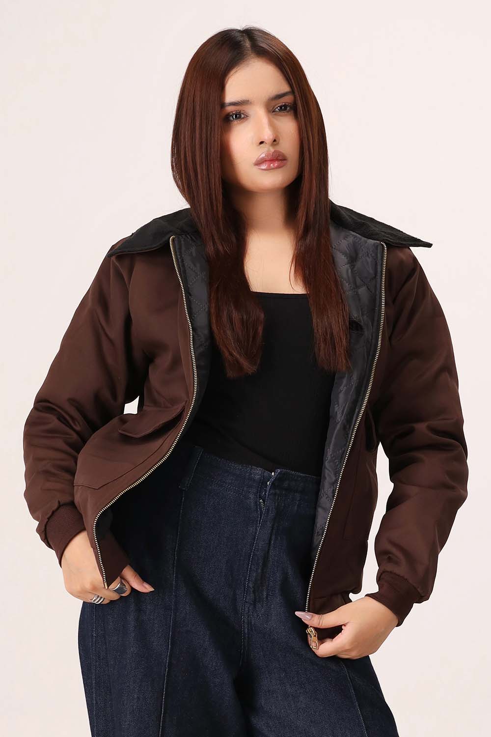 Brown Twill Jacket - W