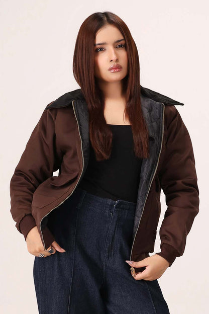 Brown Twill Jacket - W