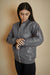 Charcoal Bomber Jacket with Flap Pockets - W