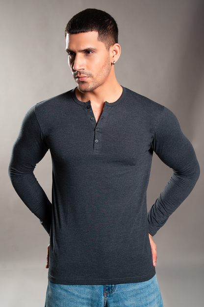 Charcoal Henley