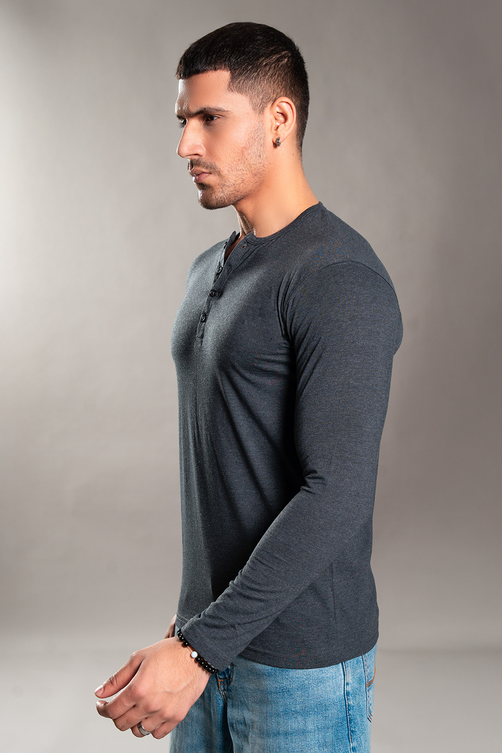 Charcoal Henley