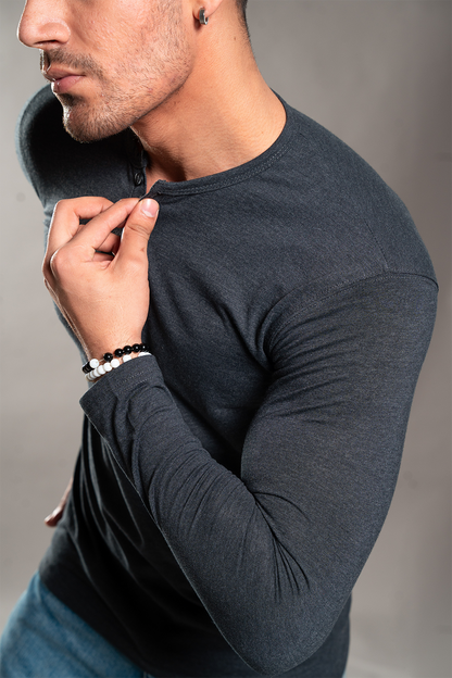 Charcoal Henley
