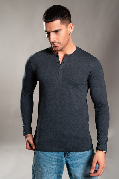 Charcoal Henley