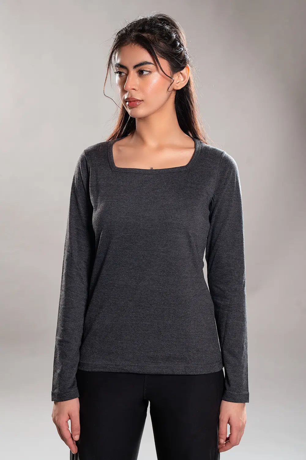 Charcoal Square Neck