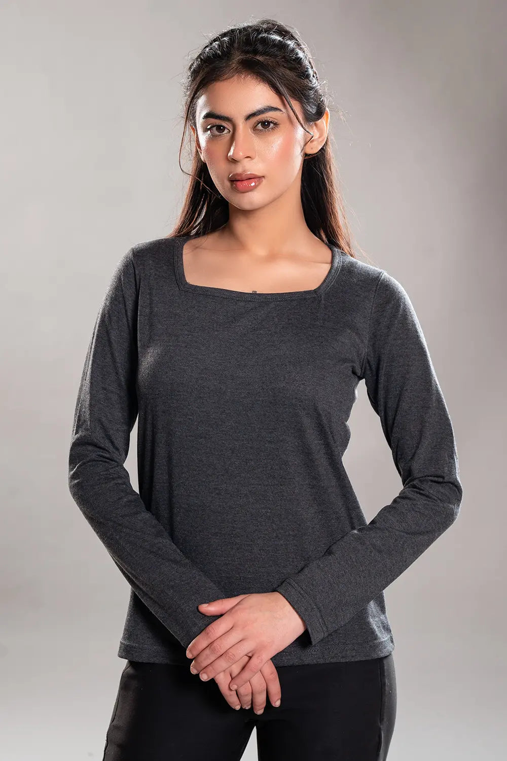Charcoal Square Neck