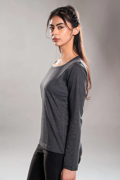 Charcoal Square Neck