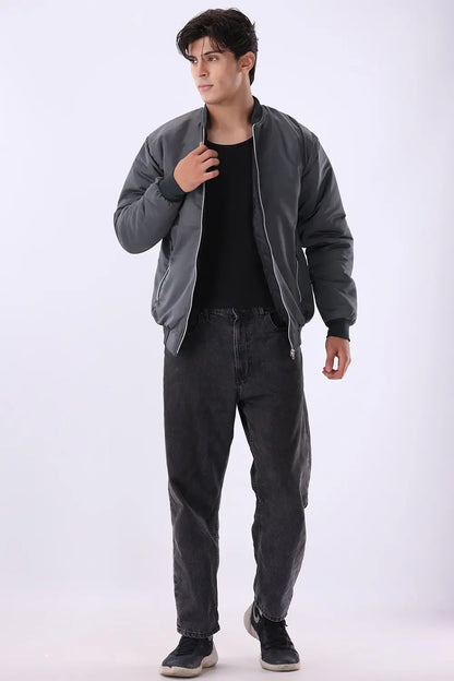 Charcoal Bomber Jacket