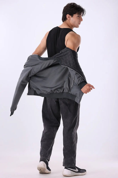Charcoal Bomber Jacket