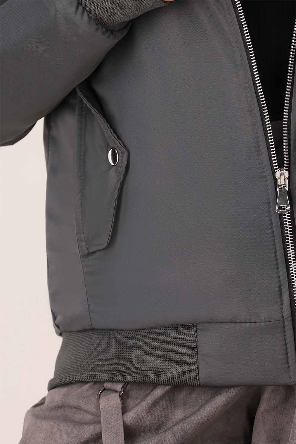 Charcoal Aviator Jacket - W