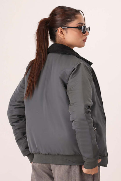 Charcoal Aviator Jacket - W