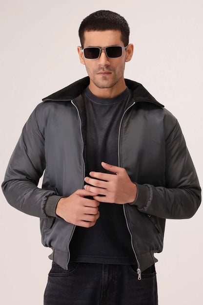 Charcoal Aviator Jacket