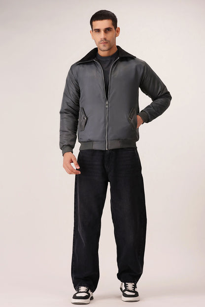 Charcoal Aviator Jacket