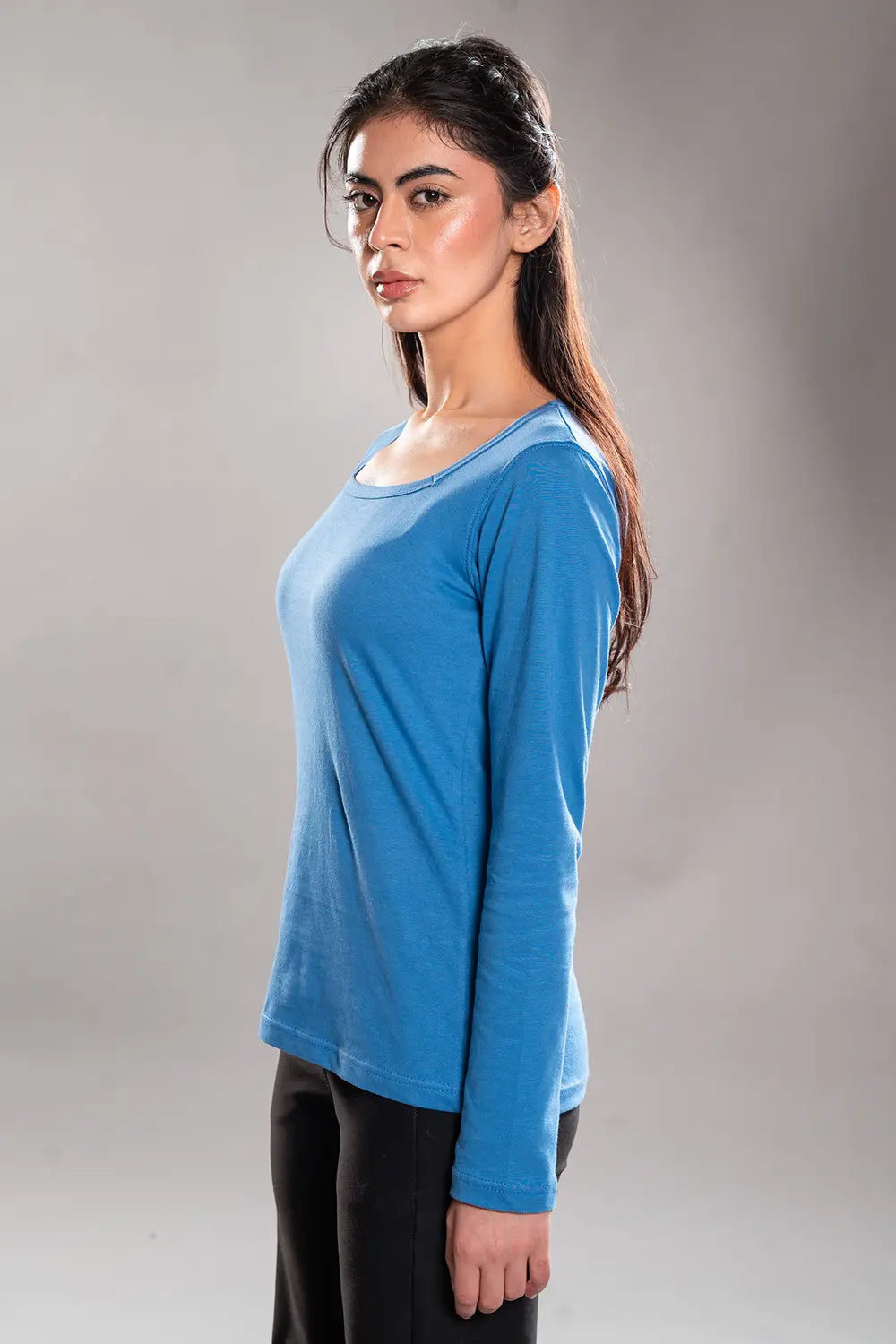 Dodger Blue Square Neck