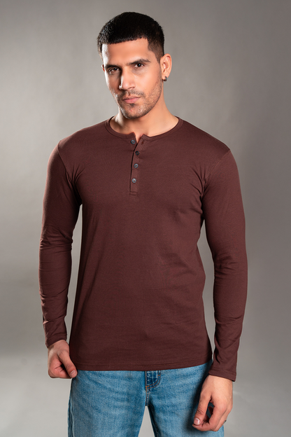 Brown Henley